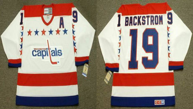 2019 Men Washington Capitals #19 Backstrom white CCM NHL jerseys->washington capitals->NHL Jersey